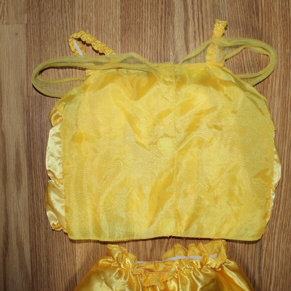 Girls Disney Size 4-6X Yellow Top Skirt & Shoes Princess Play Halloween Costume - Picture 10 of 11